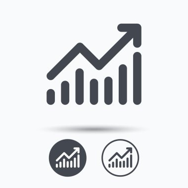 Grafik simgesi. İş analizi işareti grafik.