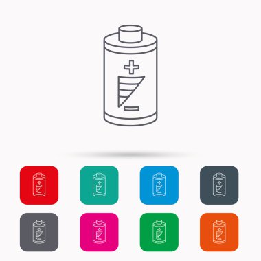 Pil simgesi. Elektrik işareti.