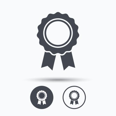 Madalya simgesi. Kazanan ödül amblemi işareti.