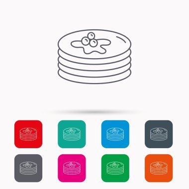 Krep simgesi. Amerikan kahvaltı işareti.