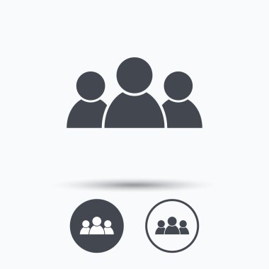 İnsanlar simgesi. Grup insanlar işareti.