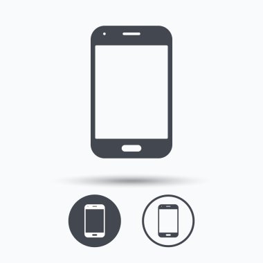 Akıllı telefon simgesi. Cep telefonu iletişim.