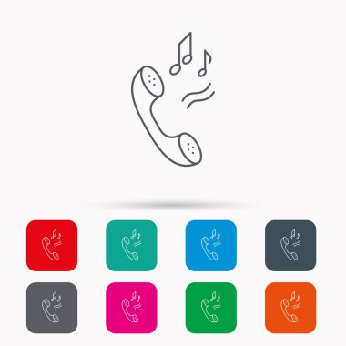 Telefon simgesi. Çağrı adı melodi.