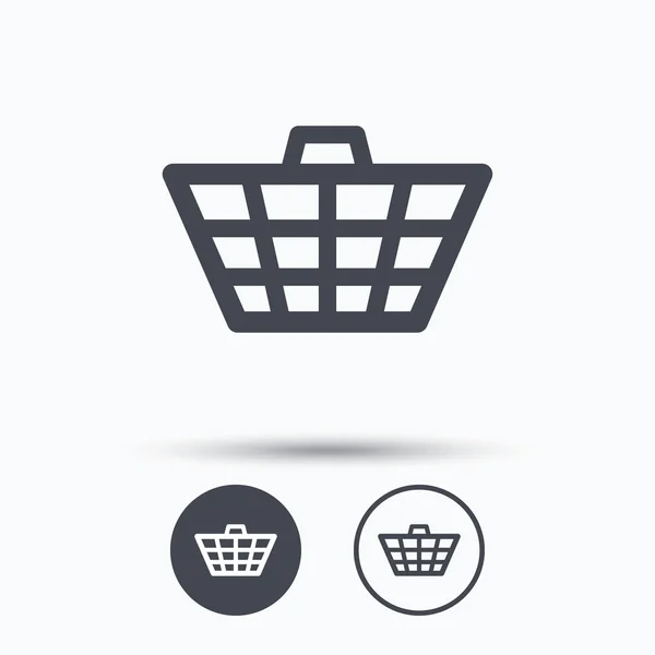 Korg-ikonen. Shopping cart tecken. — Stock vektor