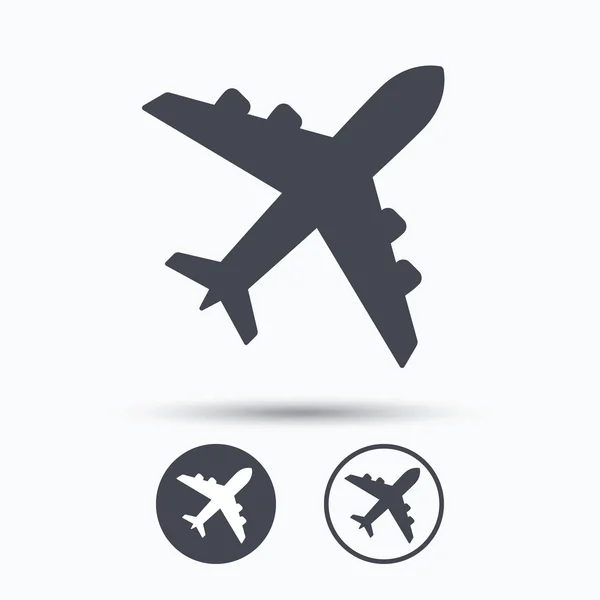 Plane icon. Flight transport sign. — Stock Vector