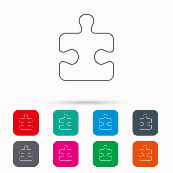 Ícone de puzzle. Jigsaw sinal de jogo lógico . — Vetor de Stock