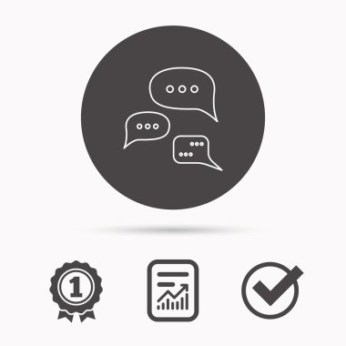 Görüşme simgesi. Sohbet konuşma kabarcıklar işareti.