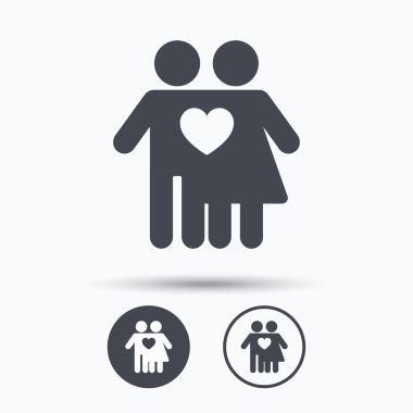 Çift simgesi tr. Geleneksel genç aile işareti.