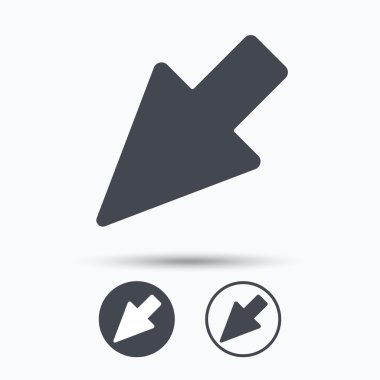 İmleç simgesi. Bilgisayar konumu işaret işareti.