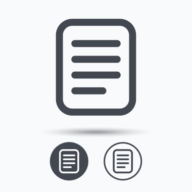 Dosya simgesi. Belge sayfa işareti.