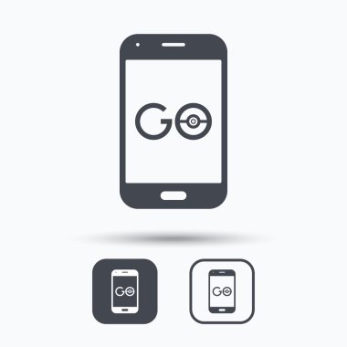 Smartphone oyun simgesi. Sembol gitmek.