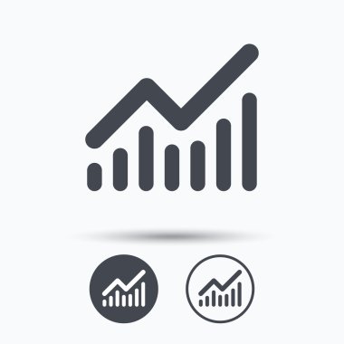 Grafik simgesi. İş analizi işareti grafik.