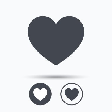 Kalp simgesi. Romantik aşk işareti.