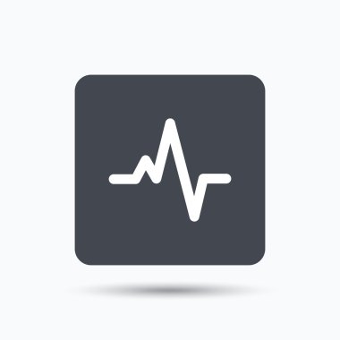 Kalp atışı simgesi. Kardiyoloji sembolü.