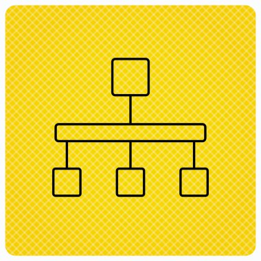 Hiyerarşi simgesi. Kuruluş Grafiği işareti.