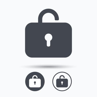 Kilit simgesi. Gizlilik soyunma işareti.