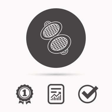 Tost makinesi simgesi. Mutfak pişirme aracı işareti.