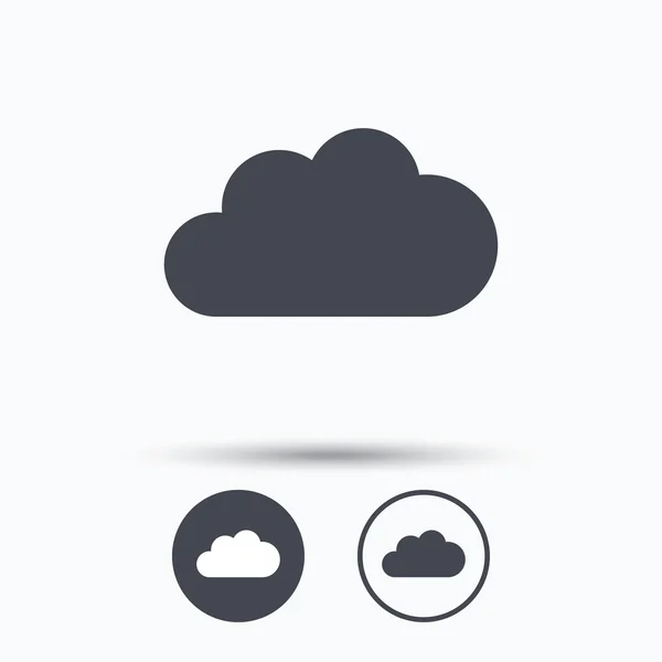 Icône Cloud. Signe de technologie de stockage de données . — Image vectorielle