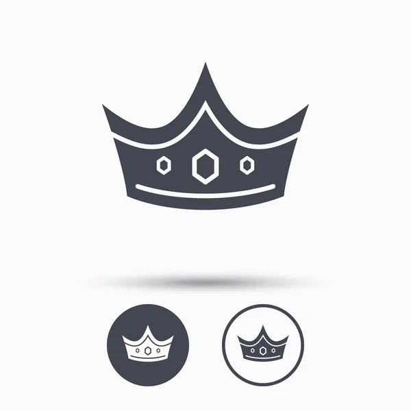 Icona della corona. Segno di leader del trono reale . — Vettoriale Stock