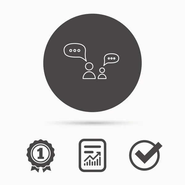 Párbeszédpanel ikonra. Beszéd buborékok jel chat. — Stock Vector