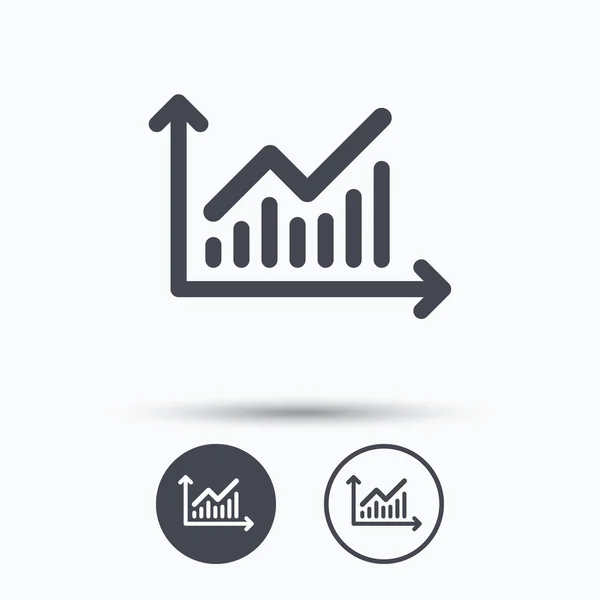 グラフ アイコン。ビジネス分析グラフの記号. — ストックベクタ