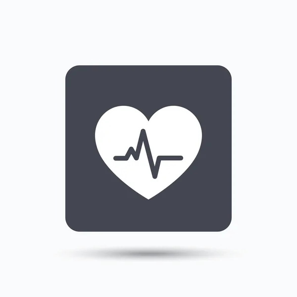 Icône battement de cœur. Symbole cardiaque . — Image vectorielle