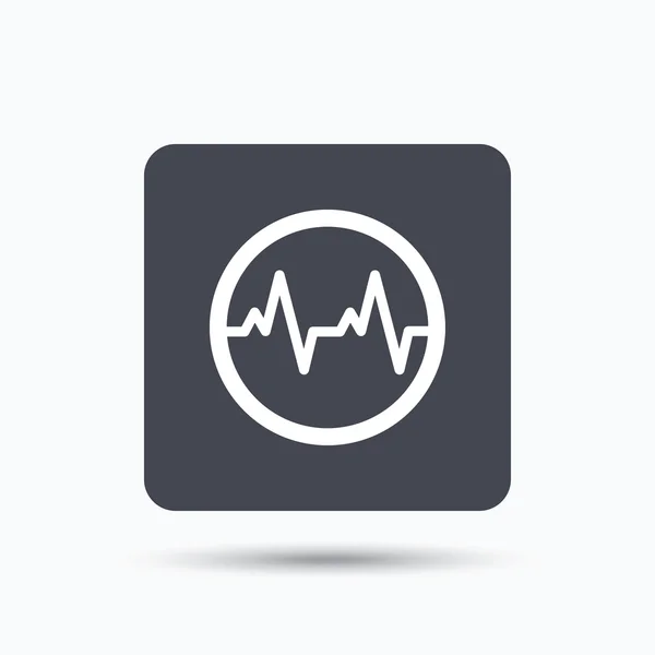 Icono del latido. Símbolo cardiológico . — Vector de stock