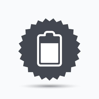 Pil güç simgesi. Akümülatör işareti şarj.