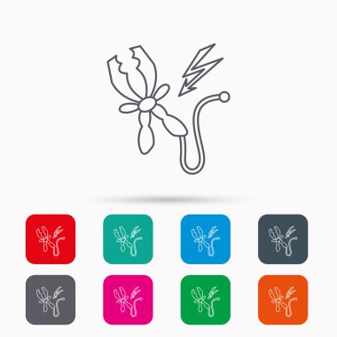 Terminal elektrik simgesi. Pilin şarj edilmesi.