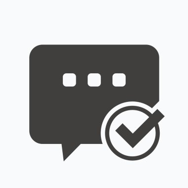 Kene simgesi ile sohbet. Konuşma balonu işareti.