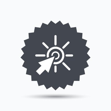 Simgesini tıklatın. Bilgisayar fare imleç işareti.