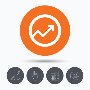 Grafik simgesi. İş analizi işareti grafik.