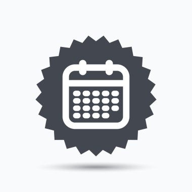 Takvim simgesini. Olaylar uyarı mektubu işareti.