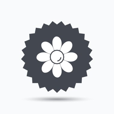 Çiçek simgesi. Çiçekçi bitki yaprakları işareti ile.