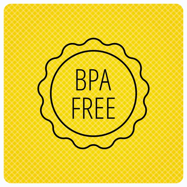 Icono libre de BPA. Signo plástico de bisfenol . — Vector de stock