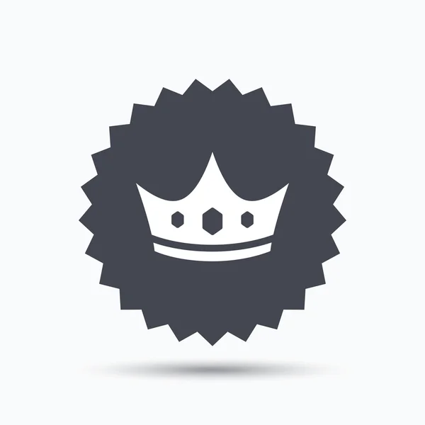 Icono de corona. Signo de líder del trono real . — Vector de stock