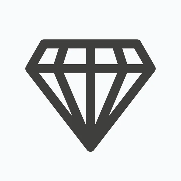 Icono de diamante. Signo de joya . — Archivo Imágenes Vectoriales