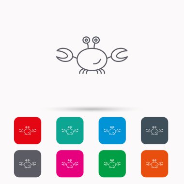 Yengeç simgesi. Kanser kabuklu deniz ürünleri işareti.