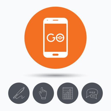 Smartphone oyun simgesi. Sembol gitmek.