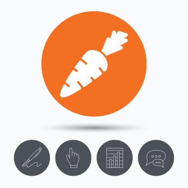 Havuç simgesi. Doğal sebze işareti.