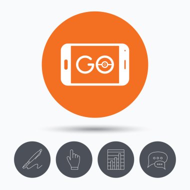 Smartphone aygıt simgesi. Sembol gitmek.
