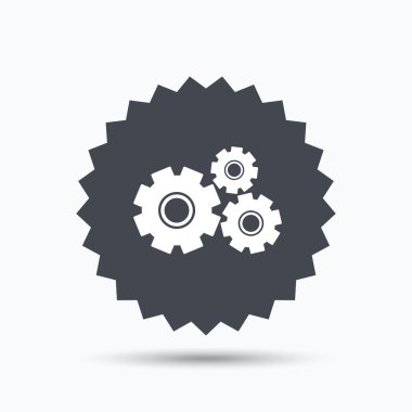 Cogwheels simgesi. Onarım hizmeti işareti.