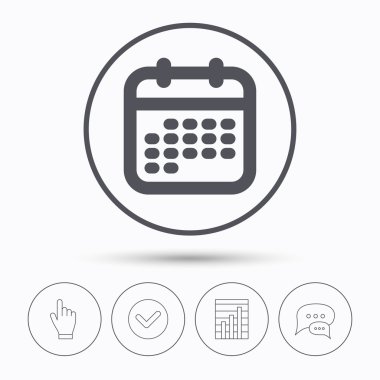 Takvim simgesini. Olaylar uyarı mektubu işareti.