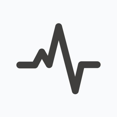 Kalp atışı simgesi. Kardiyoloji sembolü.