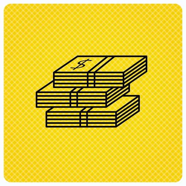 Pictogram voor contant geld. Dollarteken geld. — Stockvector