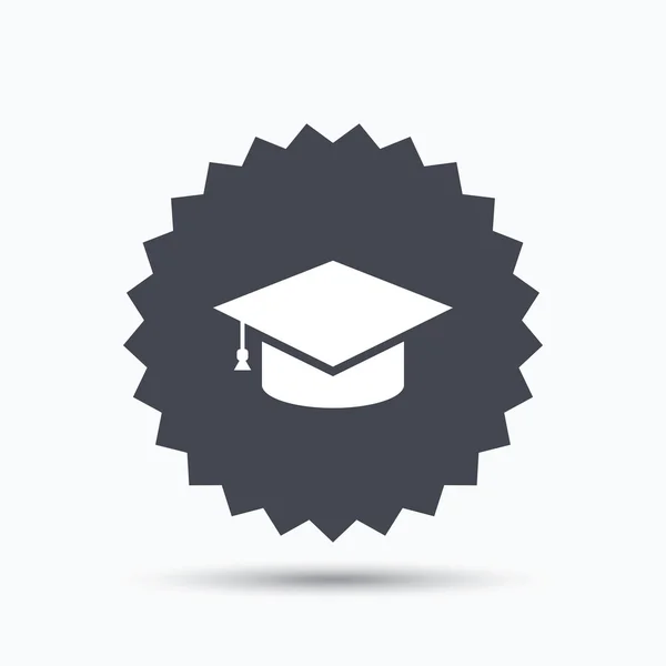 教育图标。毕业帽标志. — 图库矢量图片