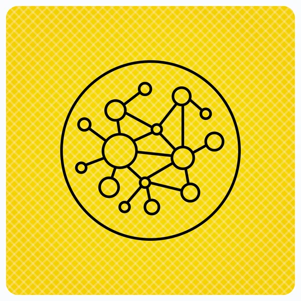 Icono de red global. Señal de conexiones sociales . — Vector de stock