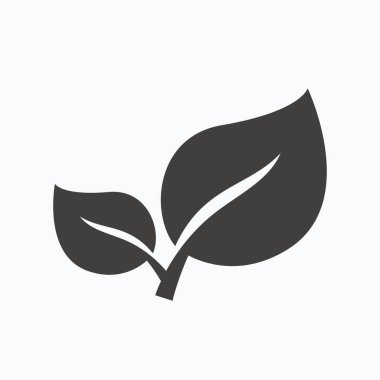 Yaprak simgesi. Taze organik ürün işareti.