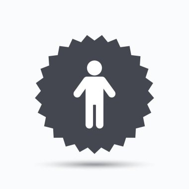 Adam simgesi. Erkek insan işareti.