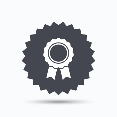 Madalya simgesi. Kazanan ödül amblemi işareti.